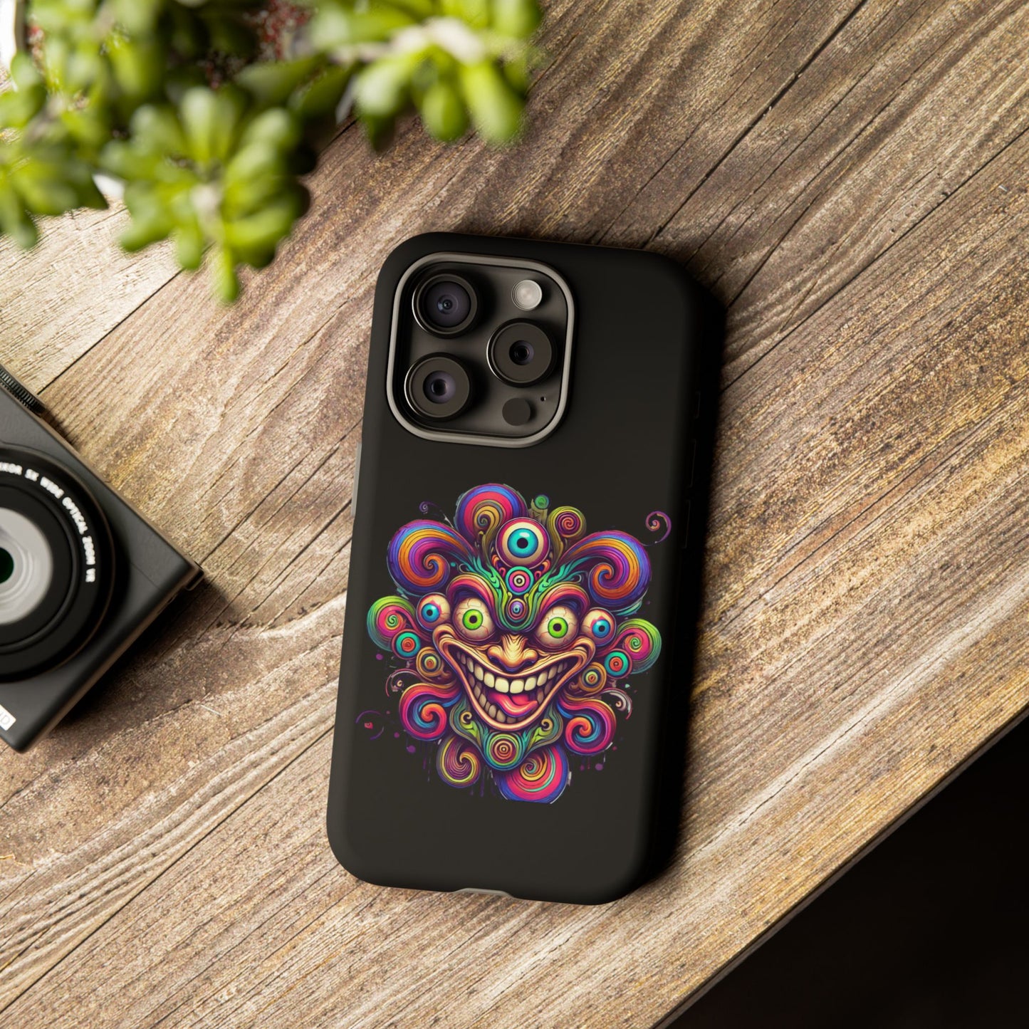 Psychedelic Jester Phone Case — Colorful Creepy Clown Tough Case