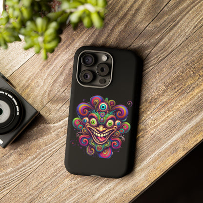 Psychedelic Jester Phone Case — Colorful Creepy Clown Tough Case