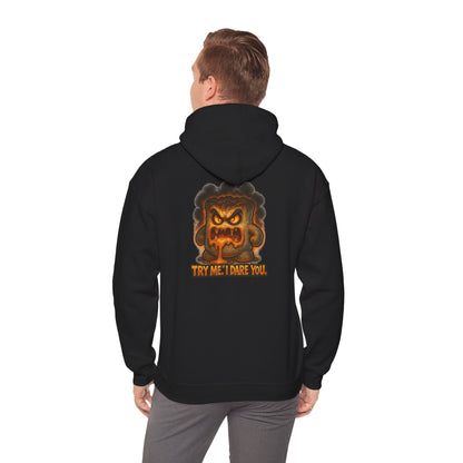 Angry Marshmallow Hoodie - "Try Me I Dare You" Graphic Hooded Sweatshirt