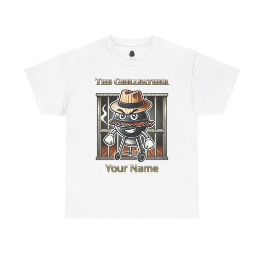 "The Grillfather" Personalized BBQ T-Shirt
