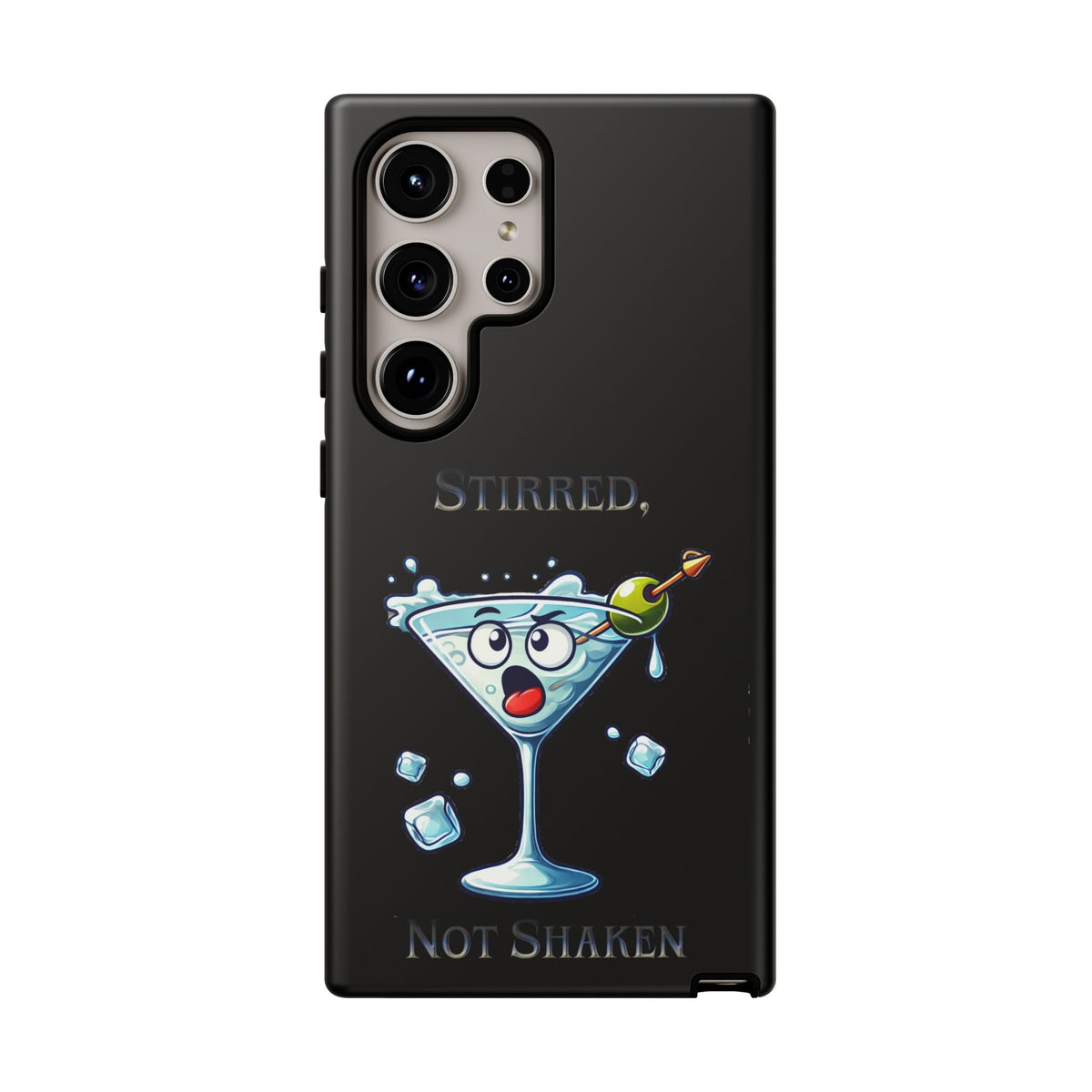 Stirred Not Shaken Phone Case — Funny Martini Cocktail Design