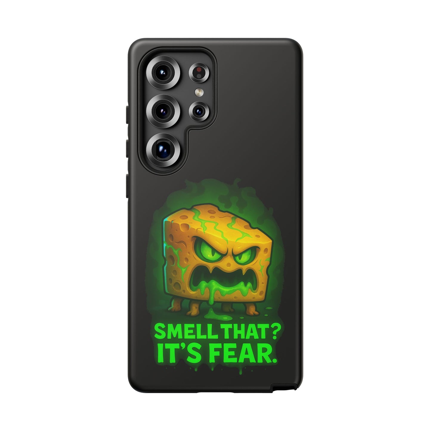 Phone Case — 'Smell That? It's Fear.' Spooky Cheese Monster Protective Case
