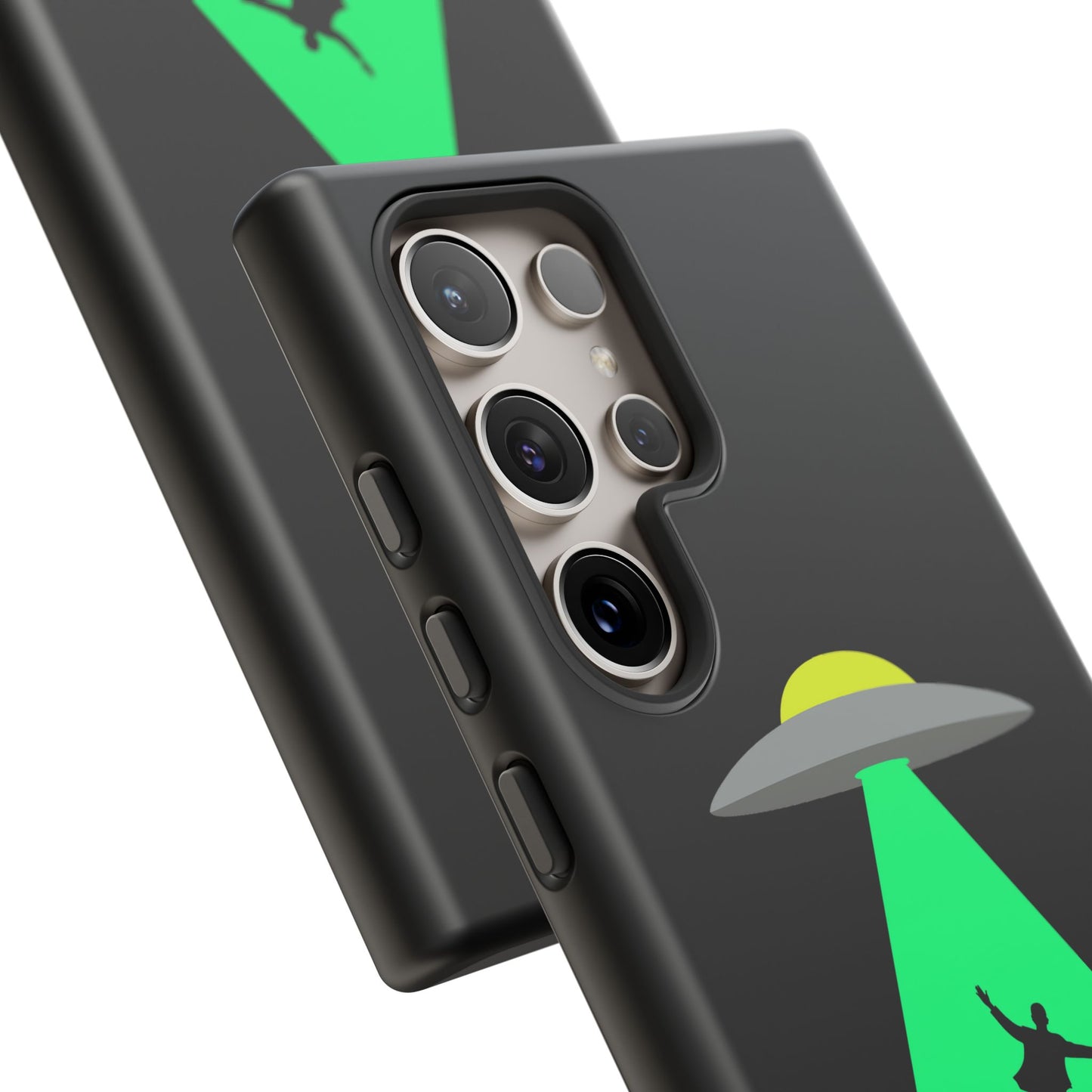 Phone Case — 'Beamed Up Before Rent Was Due' Alien Abduction Design