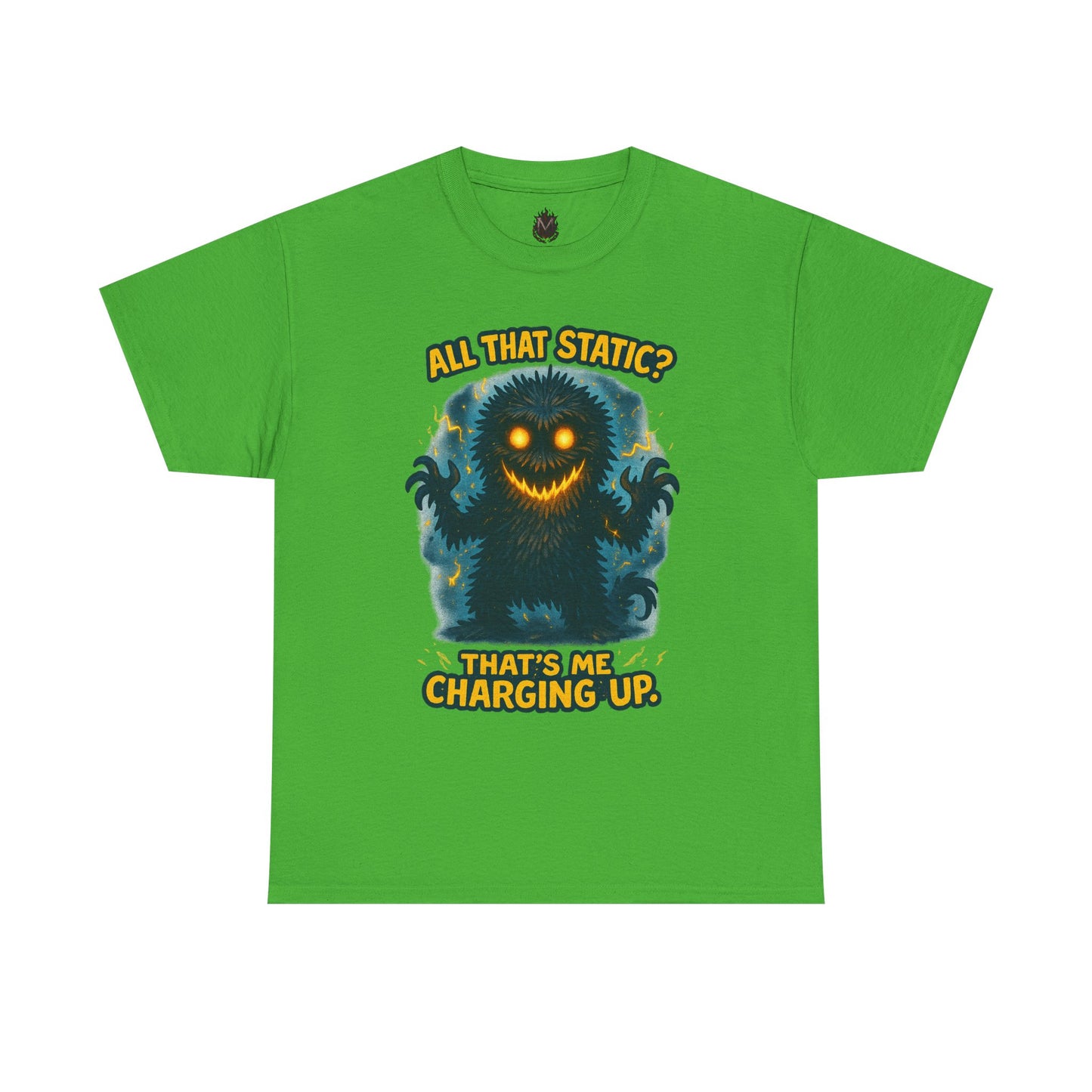 All That Static Monster, T-Shirt | Funny Electric Charging Graphic