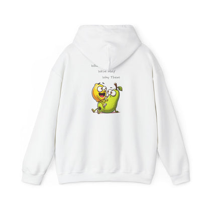 Hoodie - "When We’re Half, We’re There" Cute Mango & Pear Friendship Hoodie