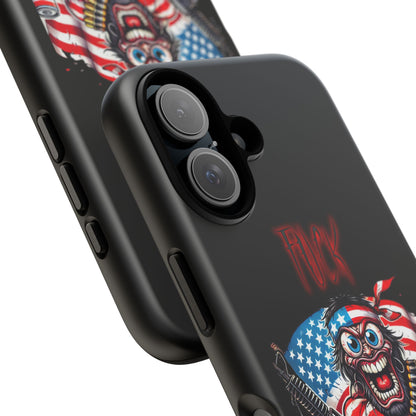 Phone Case — American Flag Skull Soldier Design (Tough Cases)