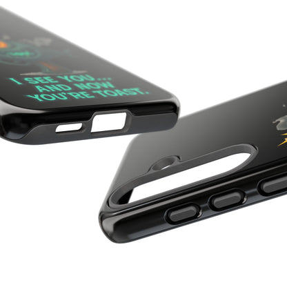Phone Case — Cute Zombie Blaster Design with "I See You... And Now You're Toast"