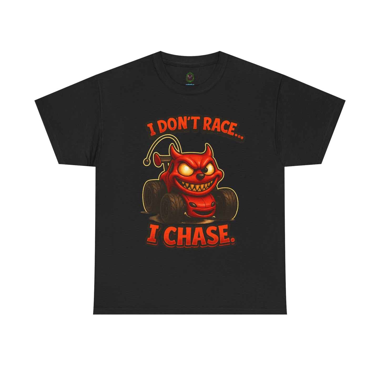I Don't Race I Chase T-Shirt | Devil Car Cartoon Tee