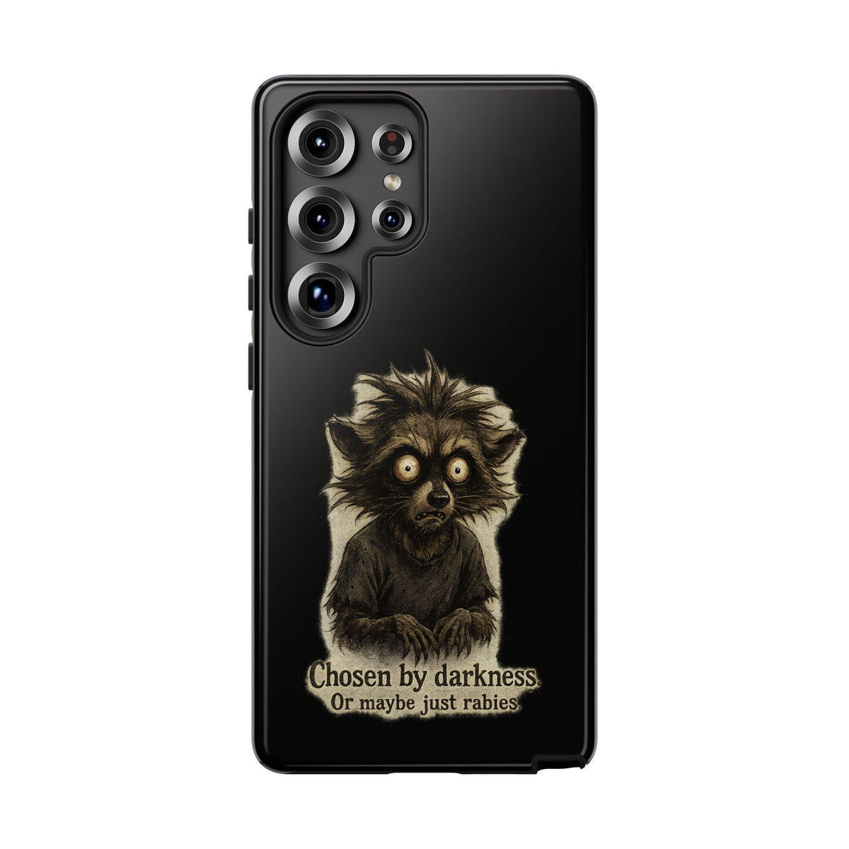 Phone Case — "Chosen by Darkness (Or Maybe Just Rabies)" Cute Creepy Lemur Design