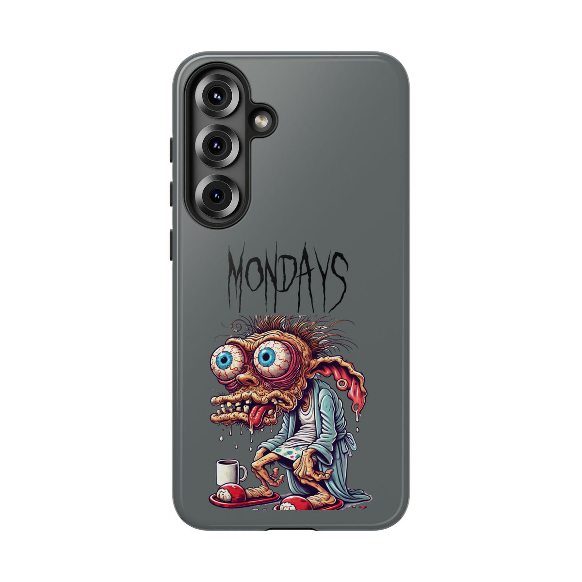 Mondays Zombie Character Phone Case – Funny Groggy Coffee Phone Cover