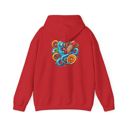 Octopus Colorful Graphic Hoodie – Vibrant Sea Creature Back Print