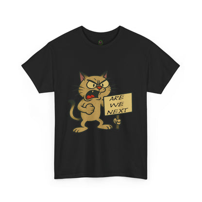 Protest Cat Unisex Heavy Cotton Tee, Funny Cat T-Shirt, Cat Lover Gift, Animal