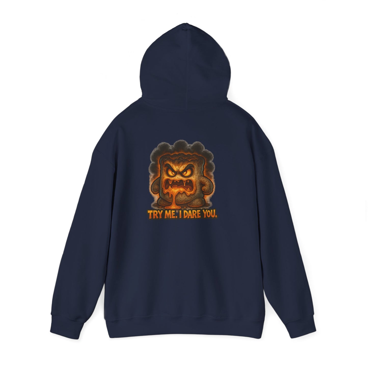 Angry Marshmallow Hoodie - "Try Me I Dare You" Graphic Hooded Sweatshirt