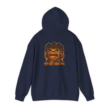 Angry Marshmallow Hoodie - "Try Me I Dare You" Graphic Hooded Sweatshirt
