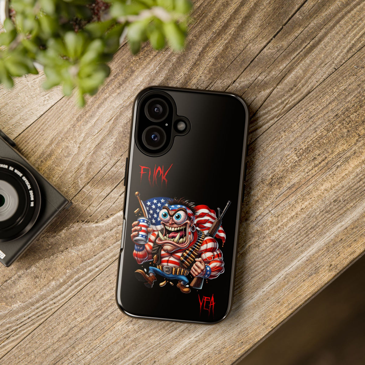 Patriotic Madman Phone Case — 'Funk Yea' USA Flag Tough Case