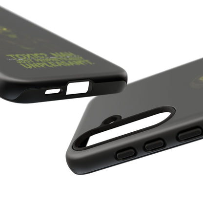 Phone Case — 'Toxic? Nah, Just Prophetically Unpleasant' Neon Grim Reaper Protective Cover