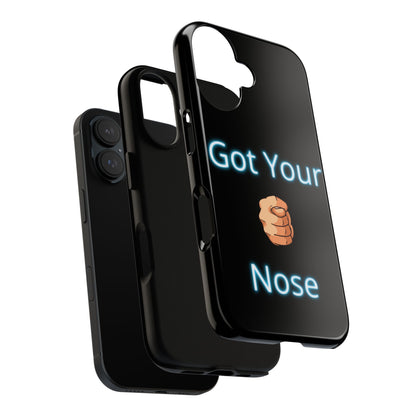 Got Your Nose Phone Case — Funny Neon Fist Design