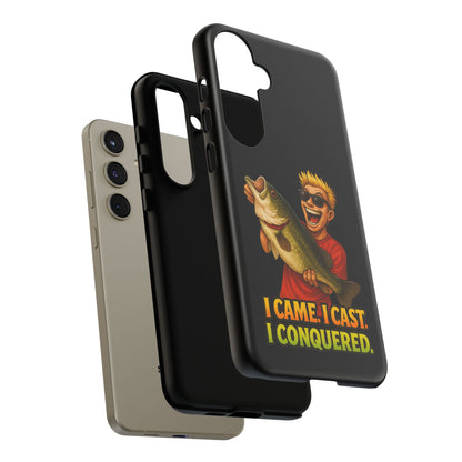 Fishing Phone Case — "I Came. I Cast. I Conquered." Graphic Bass Design