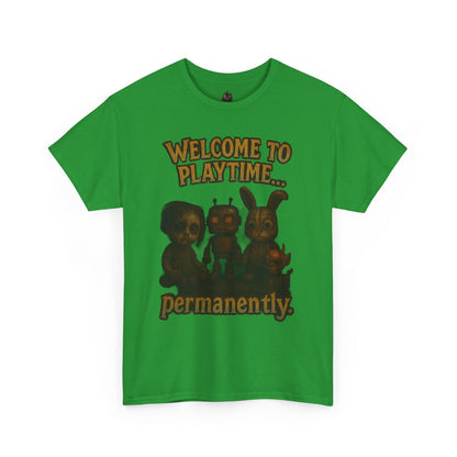 Welcome to Playtime Permanently T-Shirt | Creepy Animatronic Trio