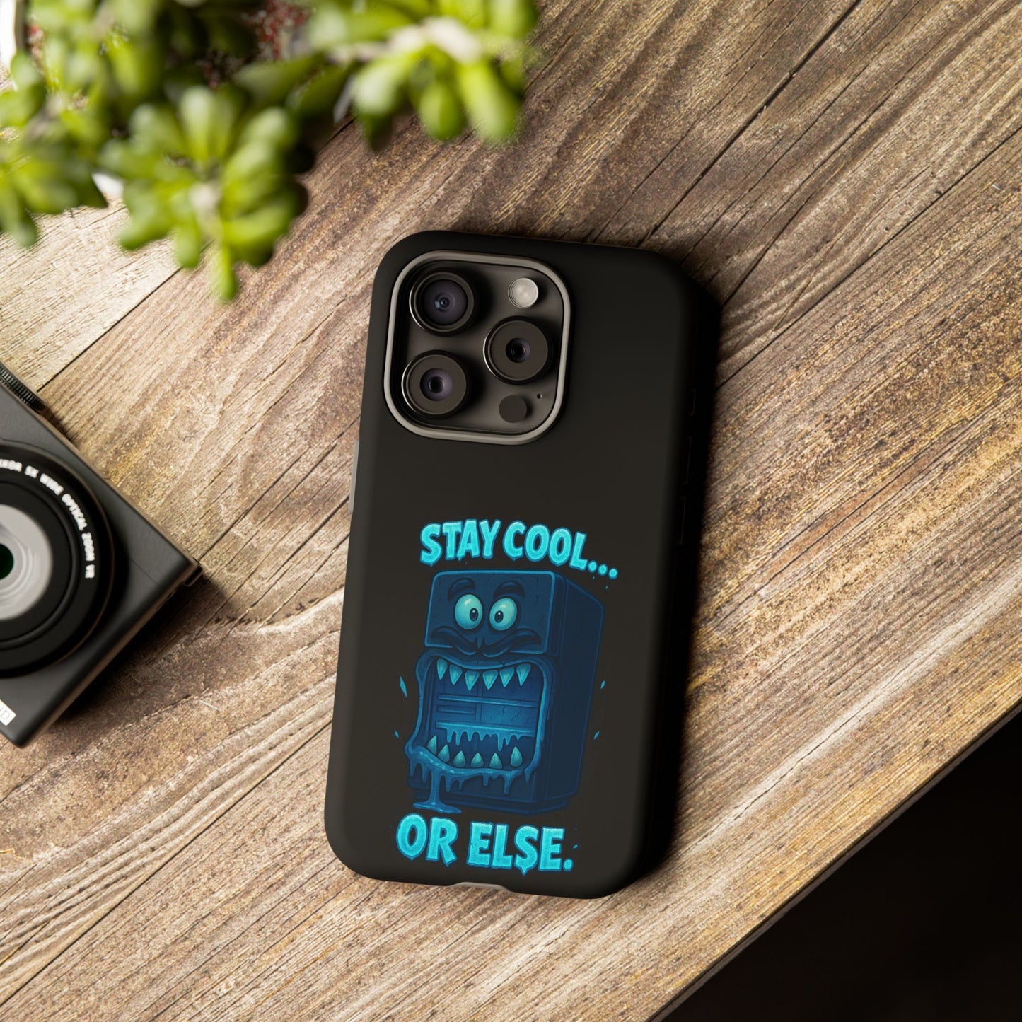 Stay Cool... Or Else. Phone Case — Neon Monster Protective iPhone Cover