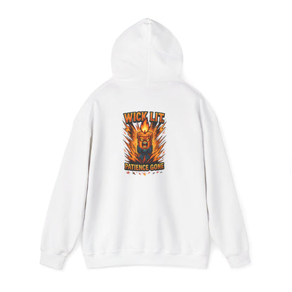 Patience Gone Hoodie — Fiery Roaring Bear Graphic Sweatshirt