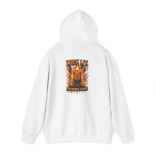 Patience Gone Hoodie — Fiery Roaring Bear Graphic Sweatshirt