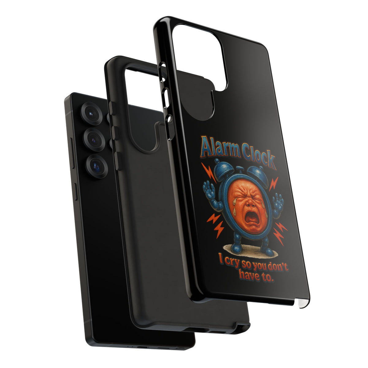 Phone Case — "Alarm Clock: I Cry So You Don't Have To" Funny Retro Baby Alarm Design
