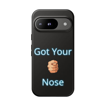 Got Your Nose Phone Case — Funny Neon Fist Design