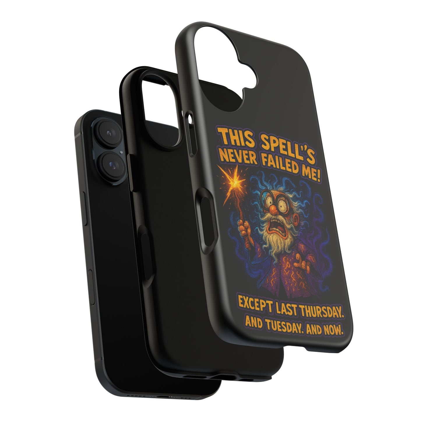 Wizard Phone Case — "This Spell's Never Failed Me!" Funny Magic Protective iPhone Cover