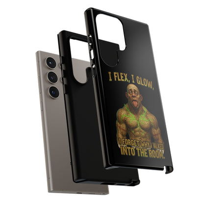 Phone Case — I Flex, I Glow Funny Muscular Guy Phone Cover