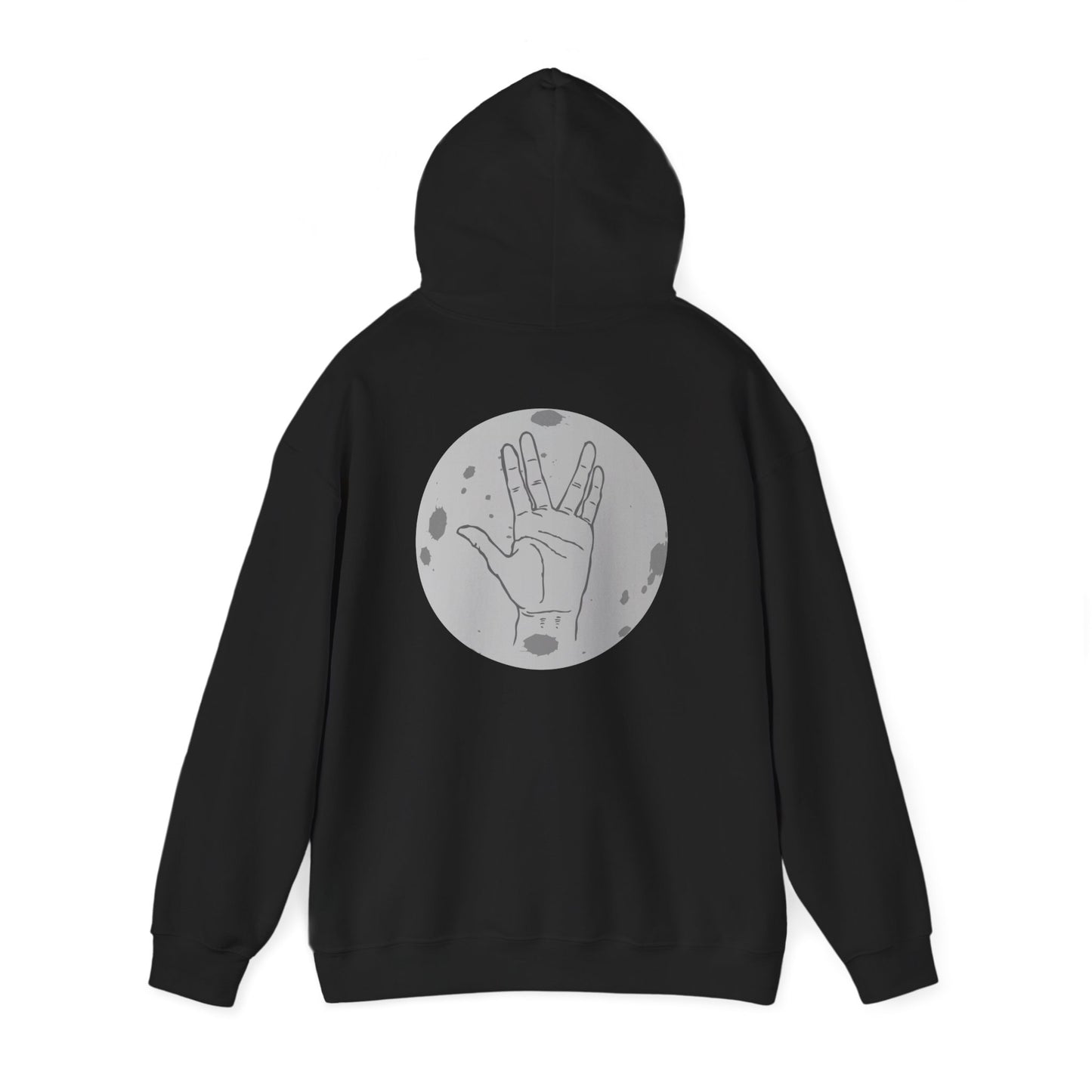 Vulcan Salute Hoodie — Retro Space Hand Graphic Pullover