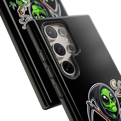 Reaper Alien Phone Case – Cute Grim Reaper Smoking Weed iPhone Case