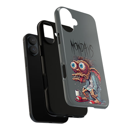 Mondays Zombie Character Phone Case – Funny Groggy Coffee Phone Cover