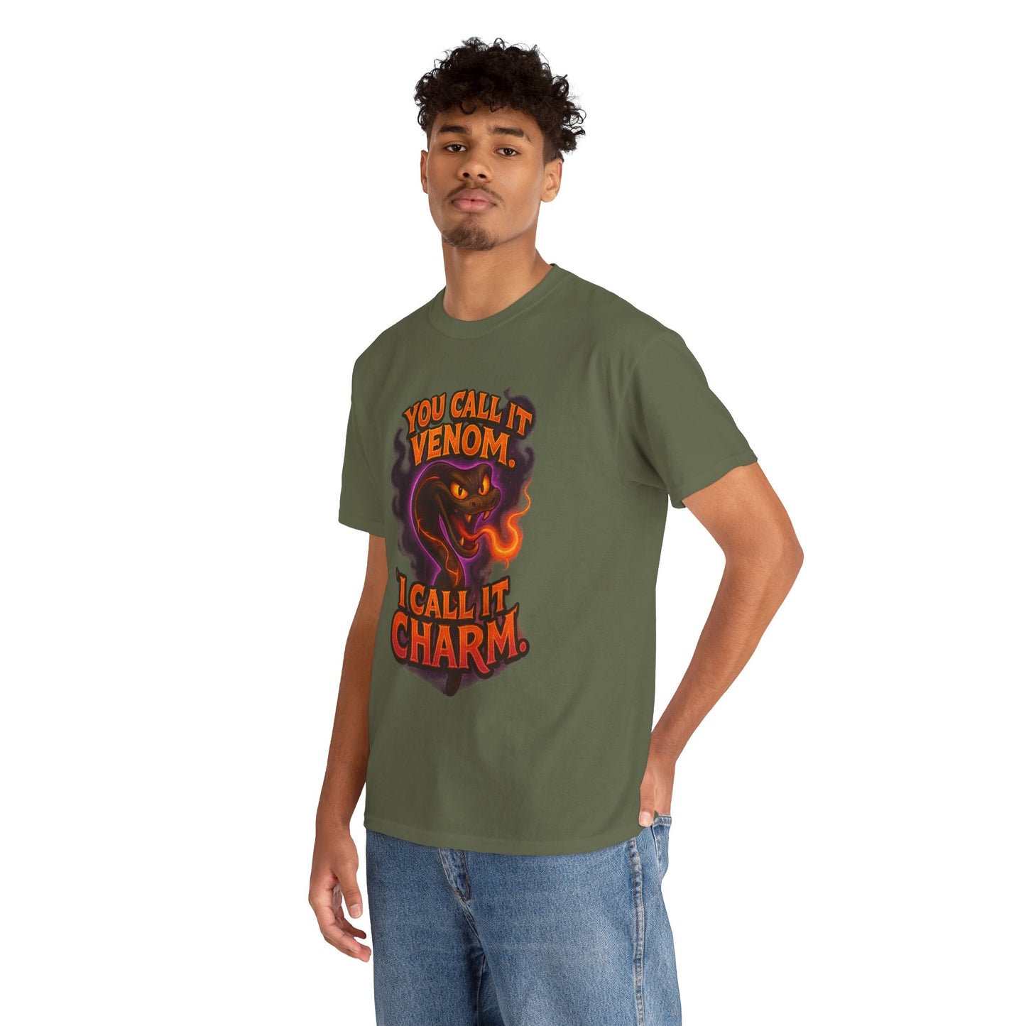 You Call It Venom I Call It Charm T-Shirt | Snake Illustration
