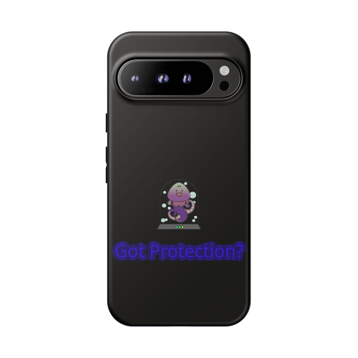 Phone Case — 'Got Protection?' Cute Purple Alien Anti-Shock Protective Cover