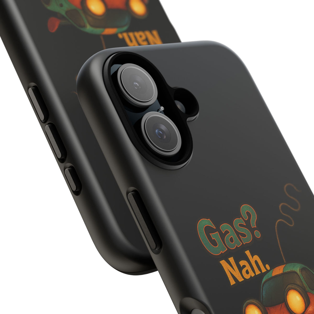 Phone Case — "Gas? Nah. I Run on Bad Far Decisions" Funny Cartoon Car Protective Cover