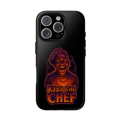 Phone Case — "Kiss the Chef" Neon Horror Chef Design