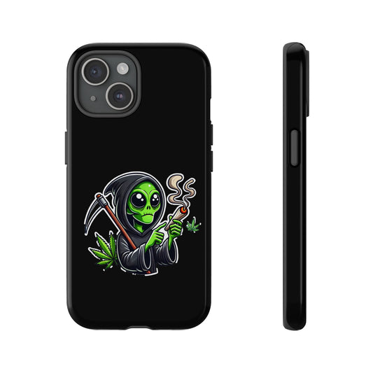 Reaper Alien Phone Case – Cute Grim Reaper Smoking Weed iPhone Case