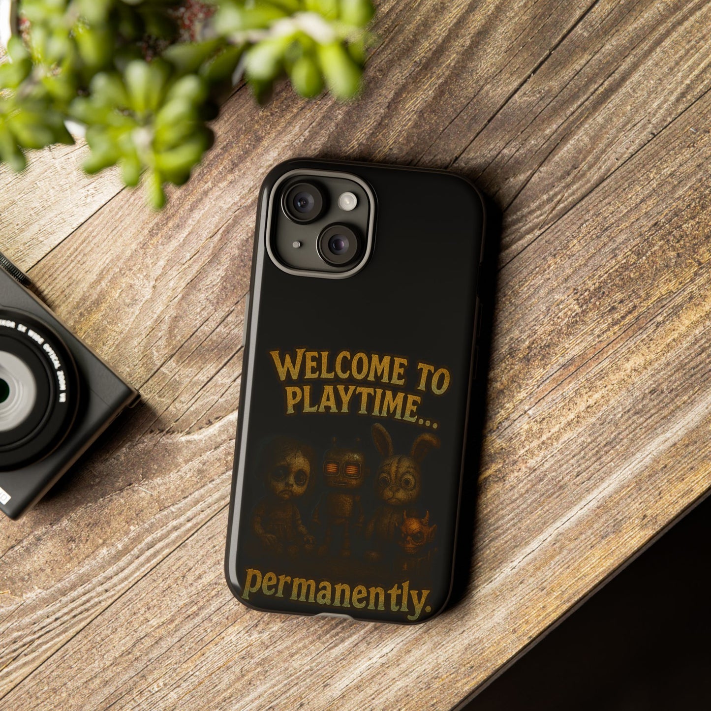 Phone Case — "Welcome to Playtime... Permanently." Horror Game Character Protective Case