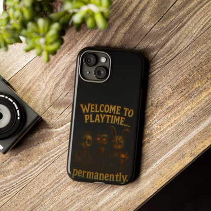 Phone Case — "Welcome to Playtime... Permanently." Horror Game Character Protective Case