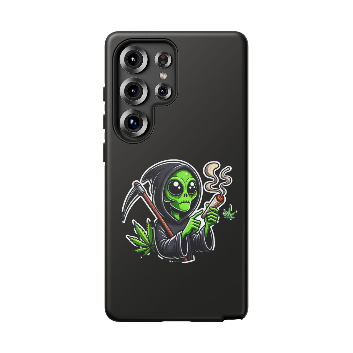 Reaper Alien Phone Case – Cute Grim Reaper Smoking Weed iPhone Case