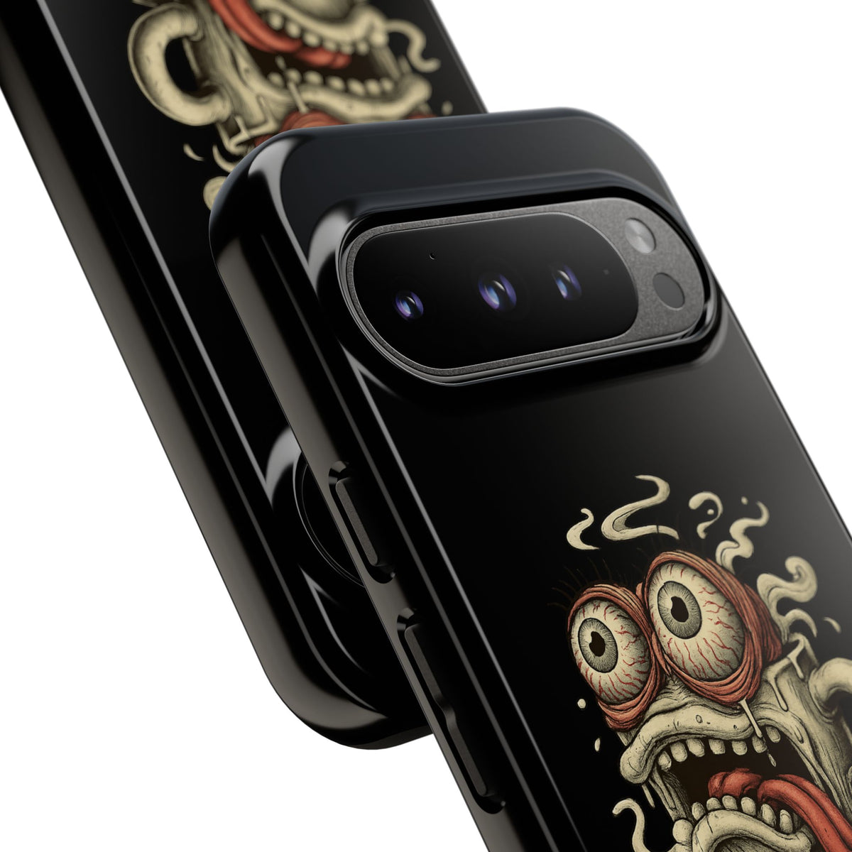 Tough Cases: Retro Hot Coffee Monster Phone Case — Funny 'If Your Mug...' Quote