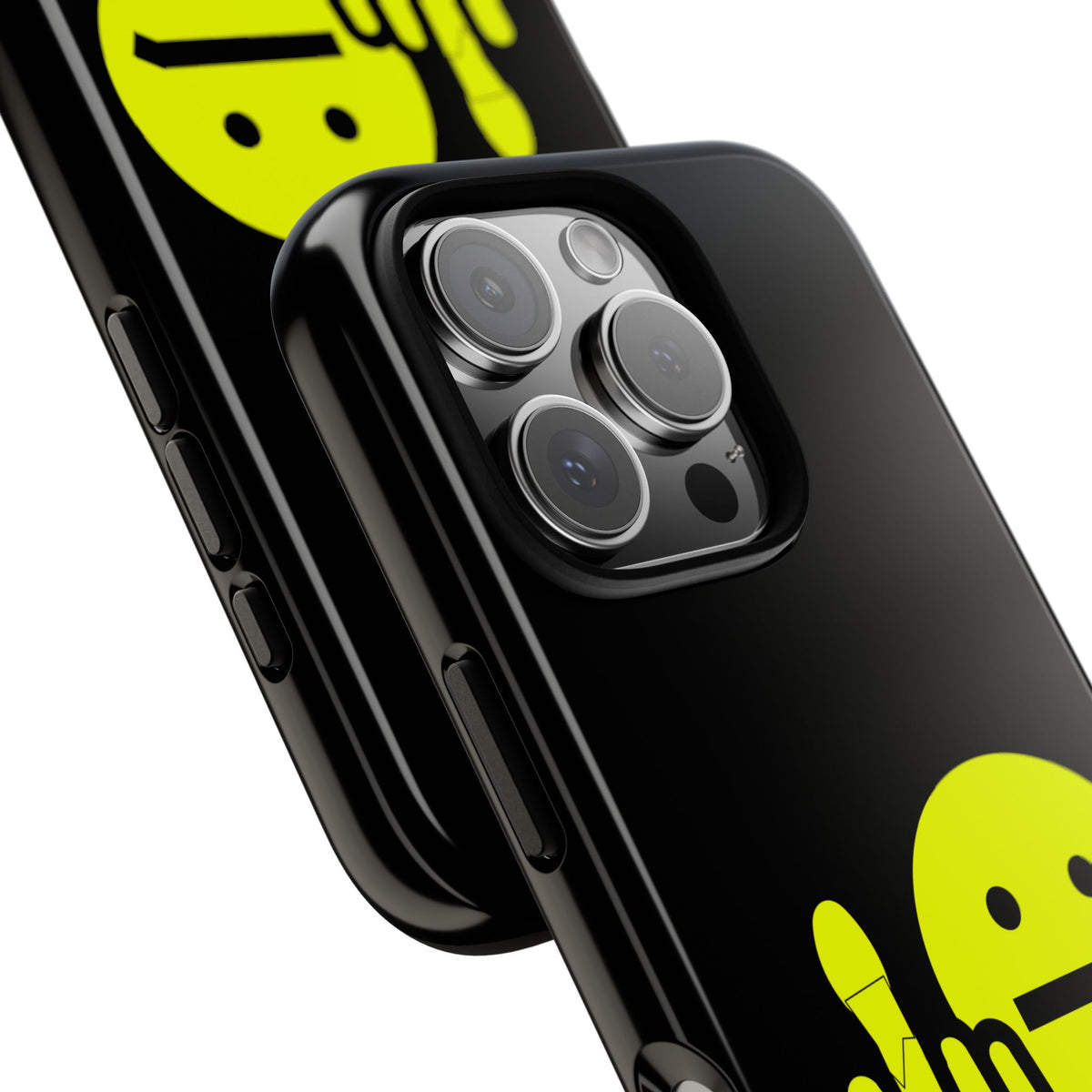 Phone Case — Neon Middle Finger Emoji Graphic