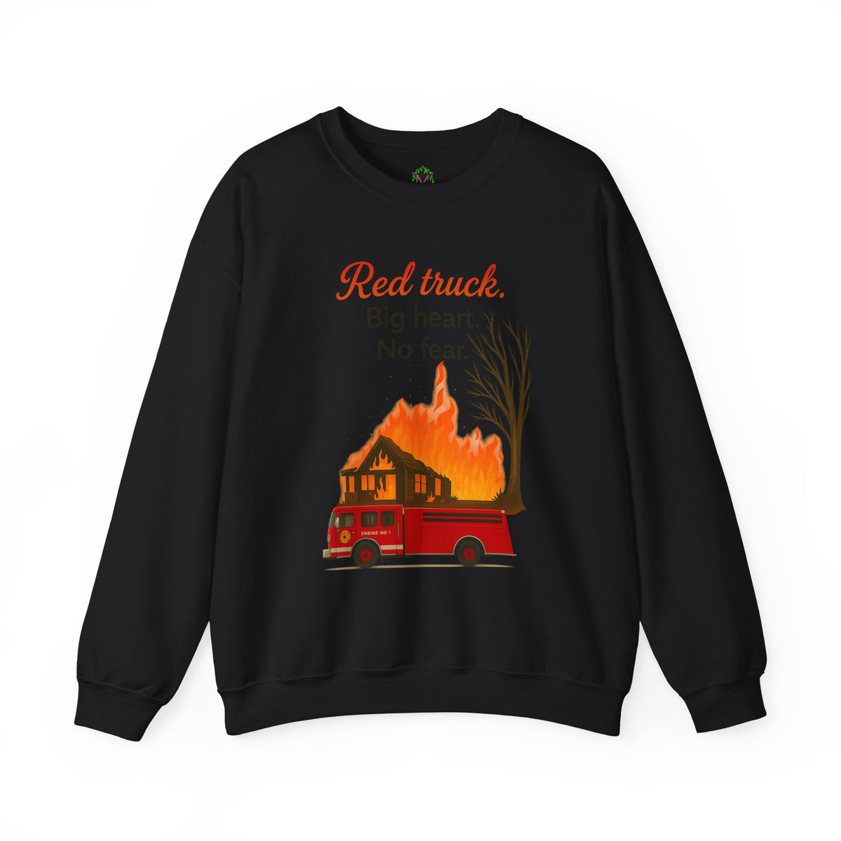 Red Truck Big Heart No Fear Crewneck Sweatshirt