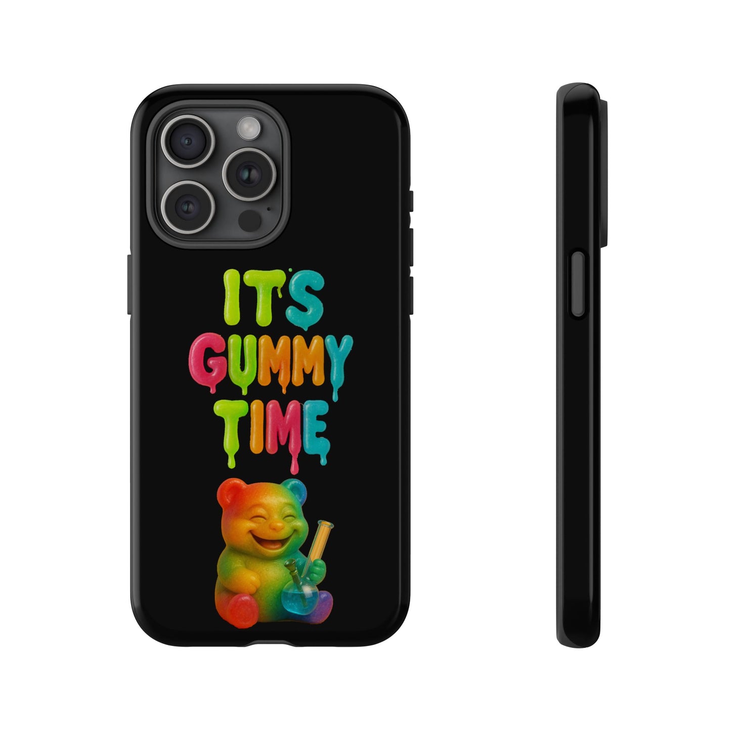Phone Case — "It's Gummy Time" Rainbow Gummy Bear Protective Cover