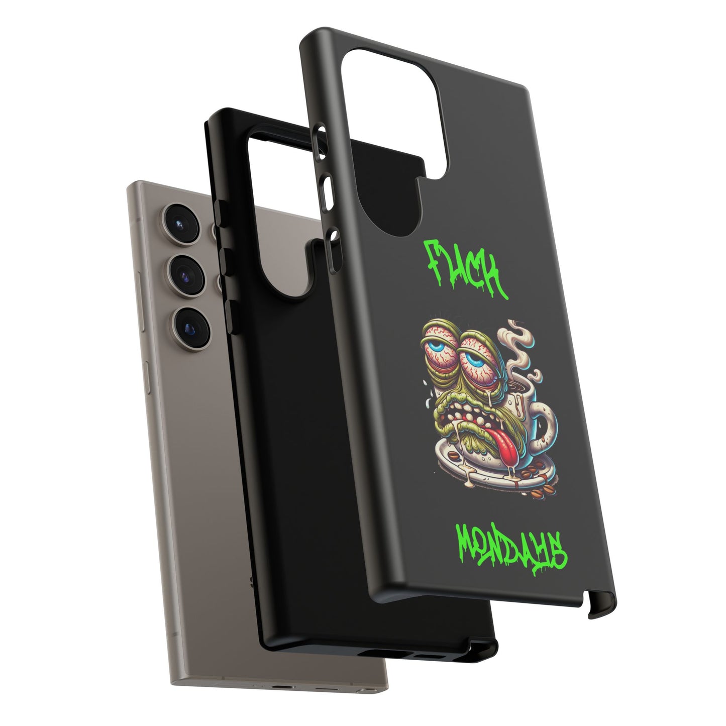 Phone Case — "F*** Monday" Grotesque Coffee Monster Shock Art