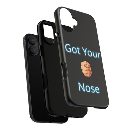 Got Your Nose Phone Case — Funny Neon Fist Design