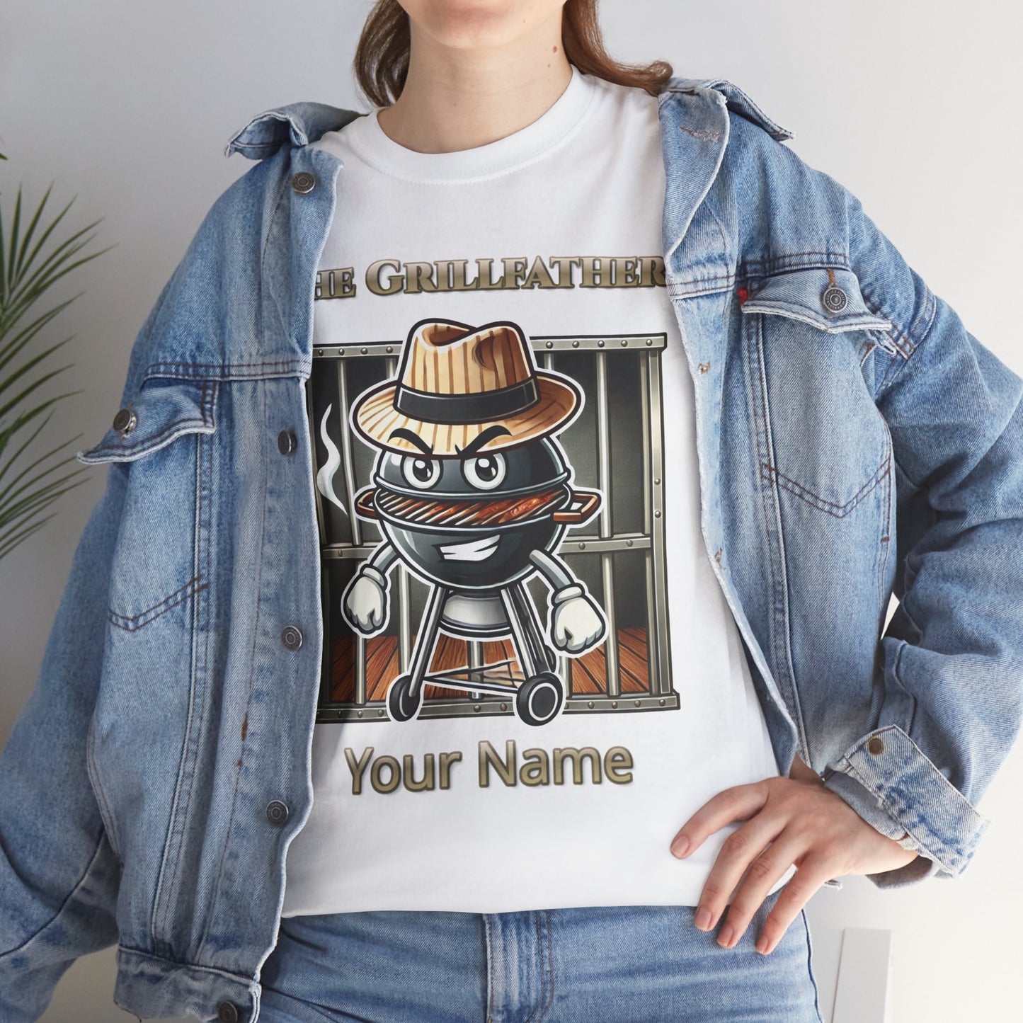 "The Grillfather" Personalized BBQ T-Shirt