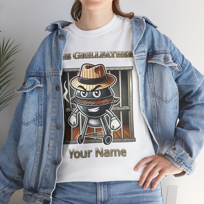 "The Grillfather" Personalized BBQ T-Shirt