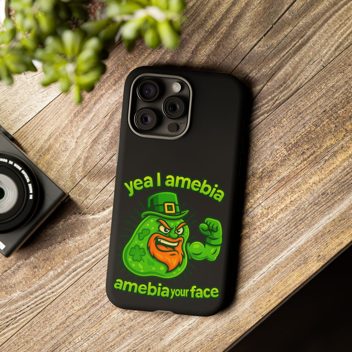 Phone Case – “Yea I Amebia, Amebia Your Face” St. Patrick’s Day Funny Amoeba Design